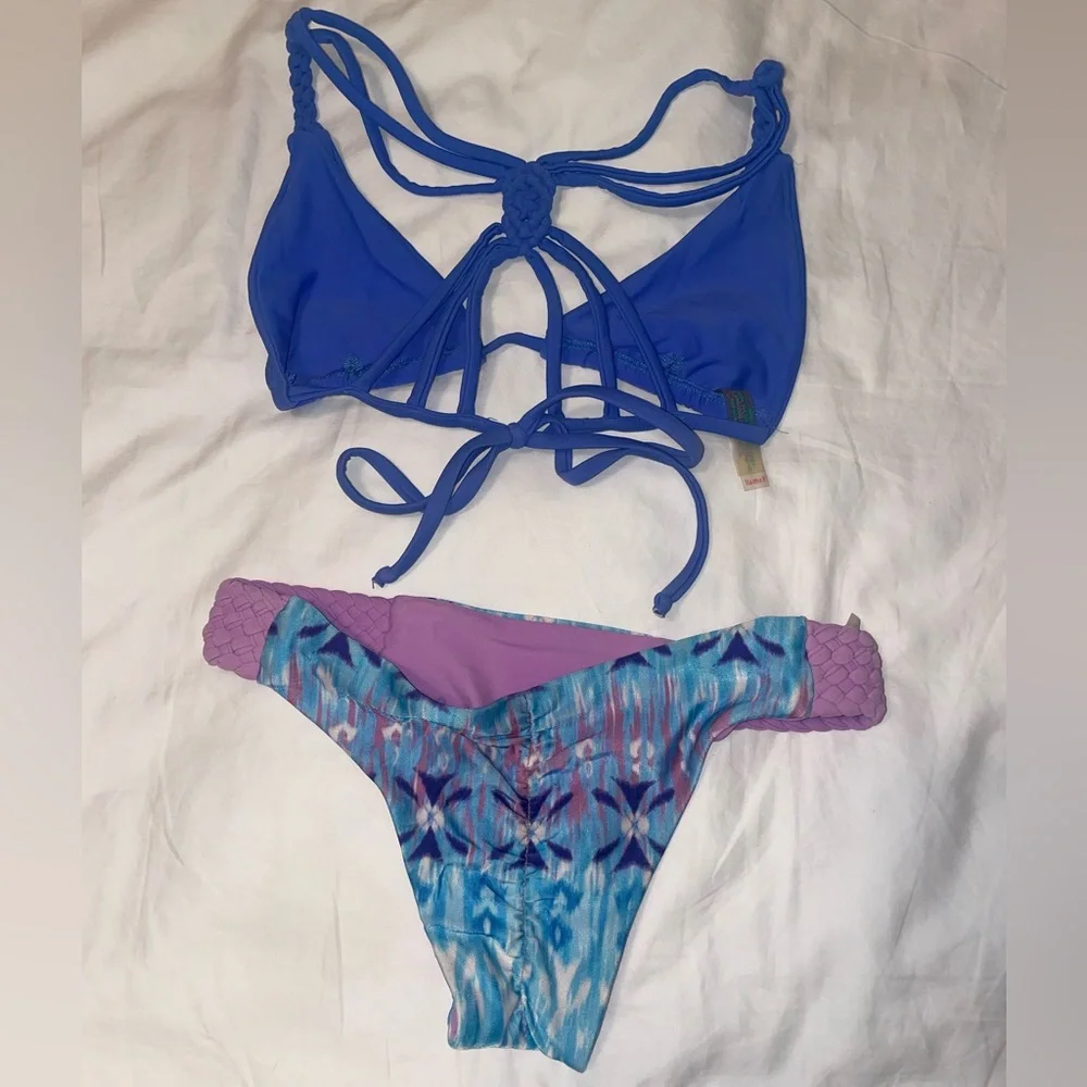 Beach Babe Swimswear Purple Set XS - Picture 3 of 6